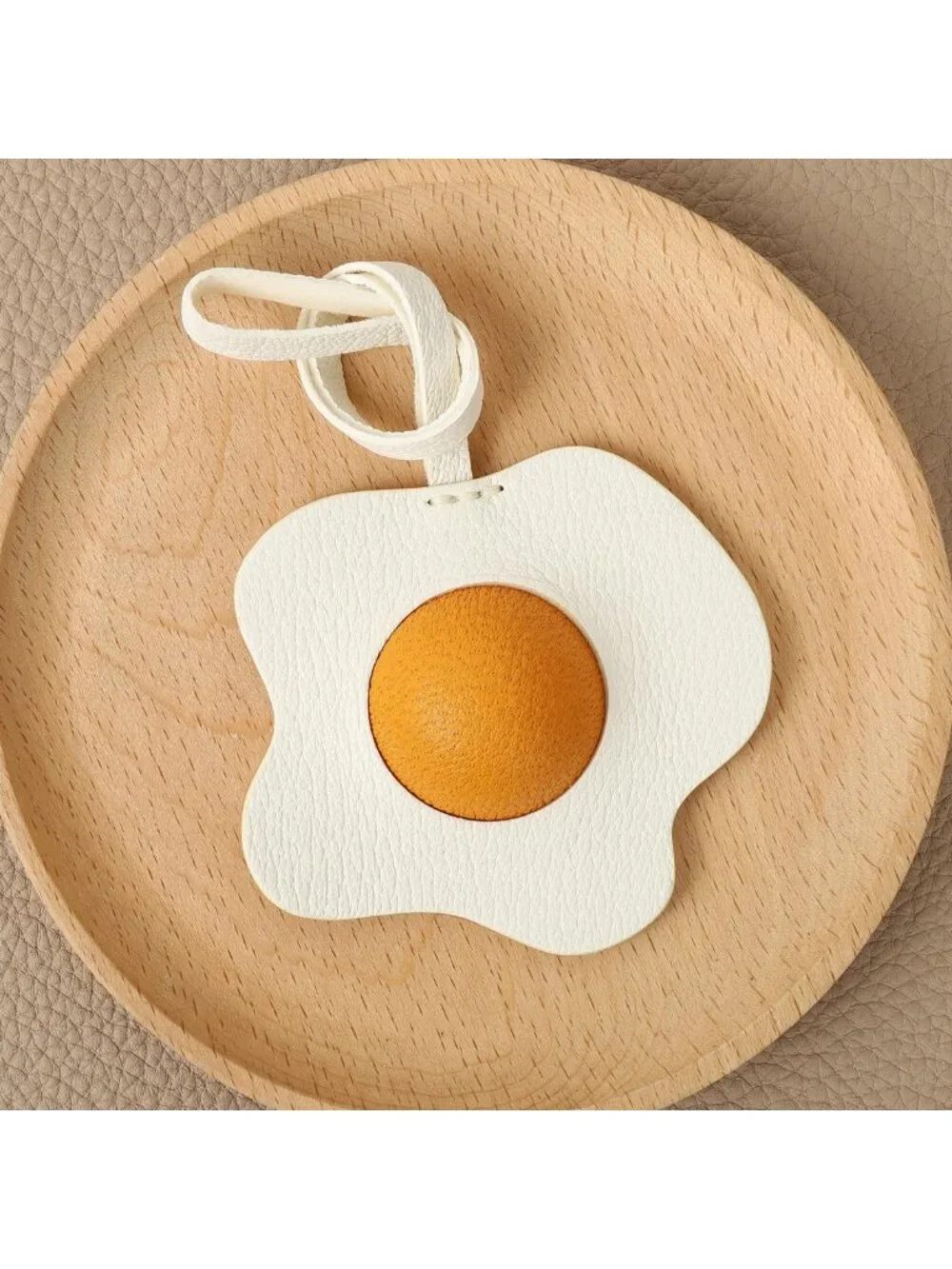 Stylish Leather Keychain & Purse Charm - Fun Food Bag Accessory for Handbags